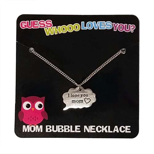 Speech Cloud "I Love You Mom" Necklace