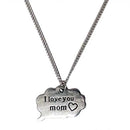 Speech Cloud "I Love You Mom" Necklace (EACH)