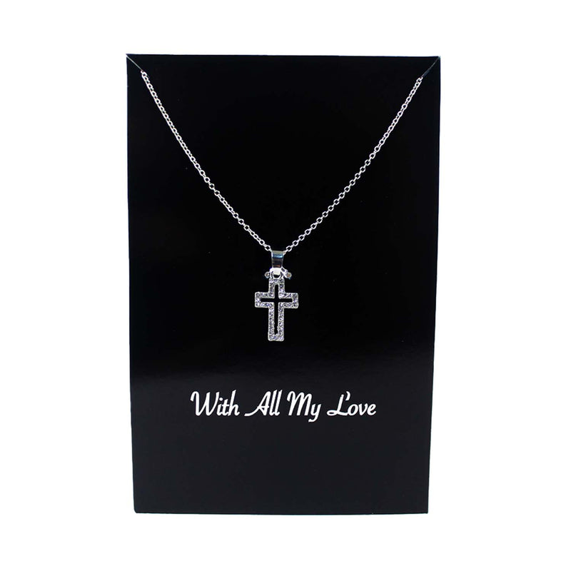 Crystal Cross Necklace (EACH)