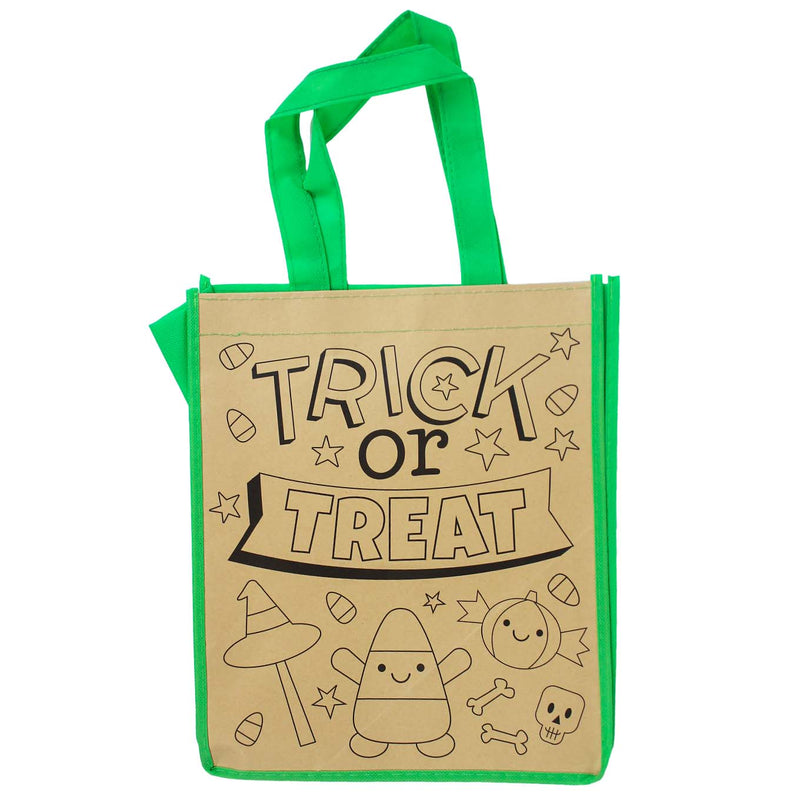 Color Your Own Halloween Tote Bag Assorted 10" x 4" x 12" (EACH)