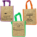 Color Your Own Halloween Tote Bag Assorted 10" x 4" x 12" (EACH)