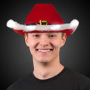 LED Santa Claus Cowboy Hat (EACH)