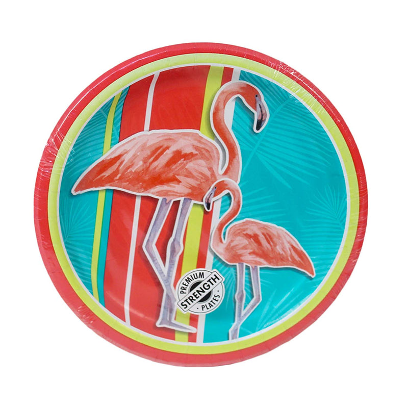 Flamingo Paper Plates 8 3/4" (8 PACK)