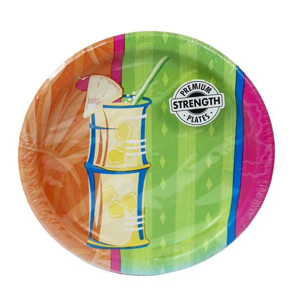 Tropical Drink Paper Plates 6 7/8" (8 PACK)
