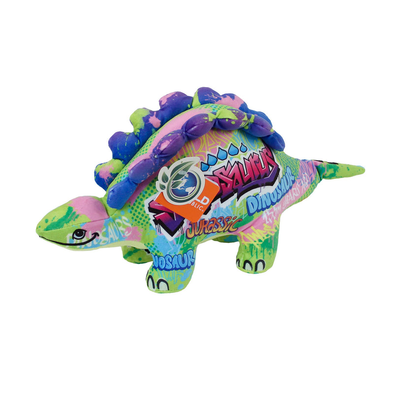 Plush Graffiti Stegosaurus Dinosaur 15"
