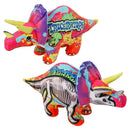 Plush Graffiti Triceratops Dinosaur 15" (EACH)
