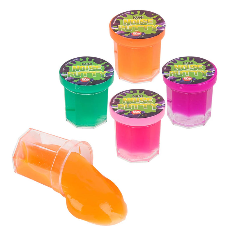 Mini Neon Noise Fart Putty - Mini Slime Containers for Halloween Goody Bags - Trick or Treat Bulk - Set of 48 Slimes (4 Dozen)