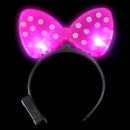 Light Up Plastic Bow Headband Assortment (DZ)
