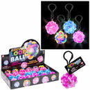 Light Up Loop Ball Backpack Clip Assortment 1.5" (24 PACK)
