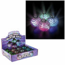 Light Up Mesh Squeeze Glitter Ball Assortment 3" (DZ)