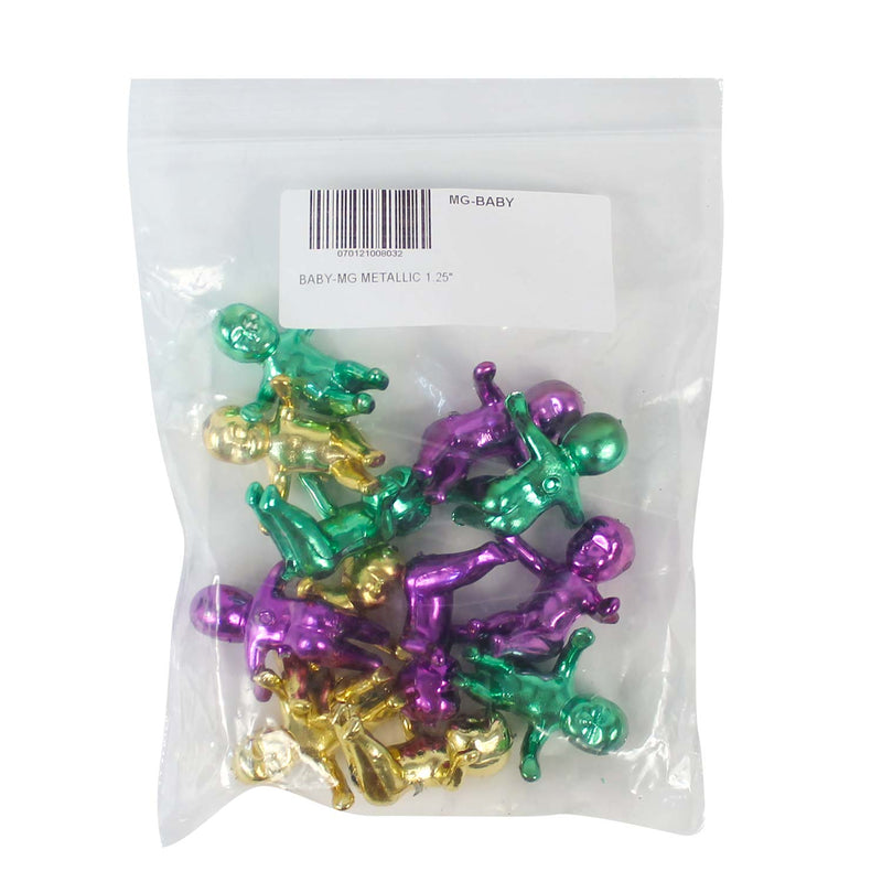 Mardi Gras Metallic Baby 1.25" (DZ)