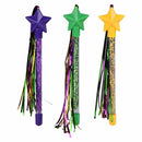 Mardi Gras Star Tinsel Wand Assortment 9" (DZ)