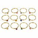 Child Size Birthstone Ring Assortment (36 PACK)
