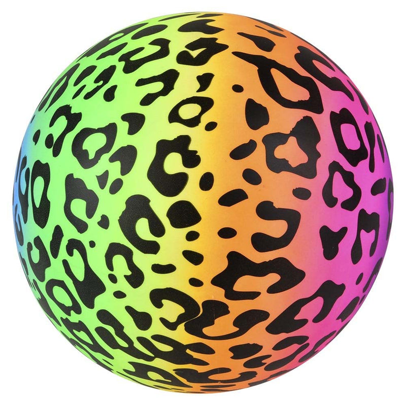 Leopard Print Neon Rainbow Ball 9" (EACH)
