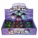 Light Up Mesh Squeeze Glitter Ball Assortment 3" (DZ)