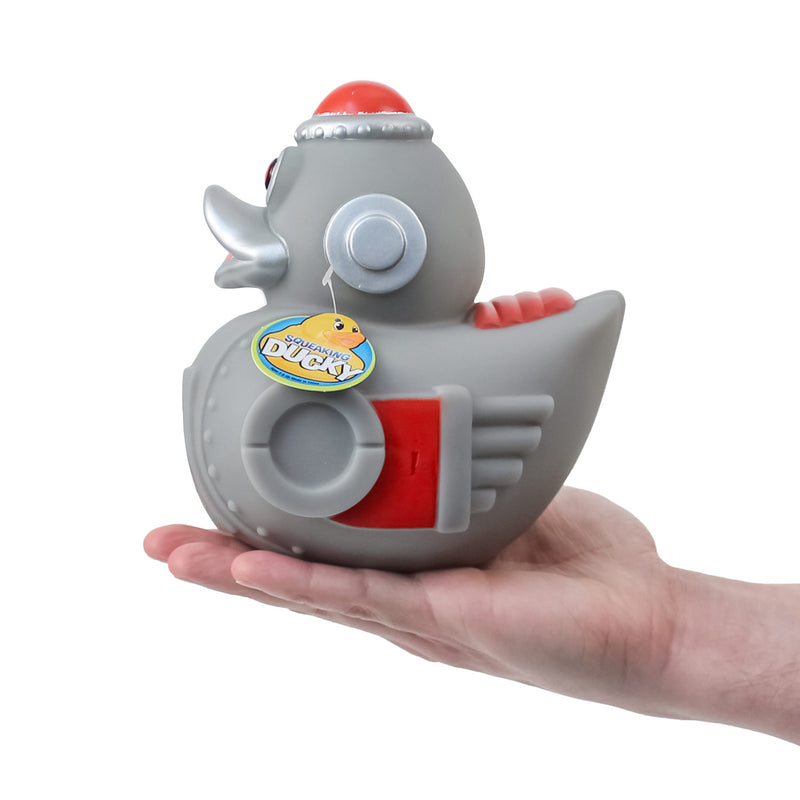 Big Robot Rubber Ducky in palm