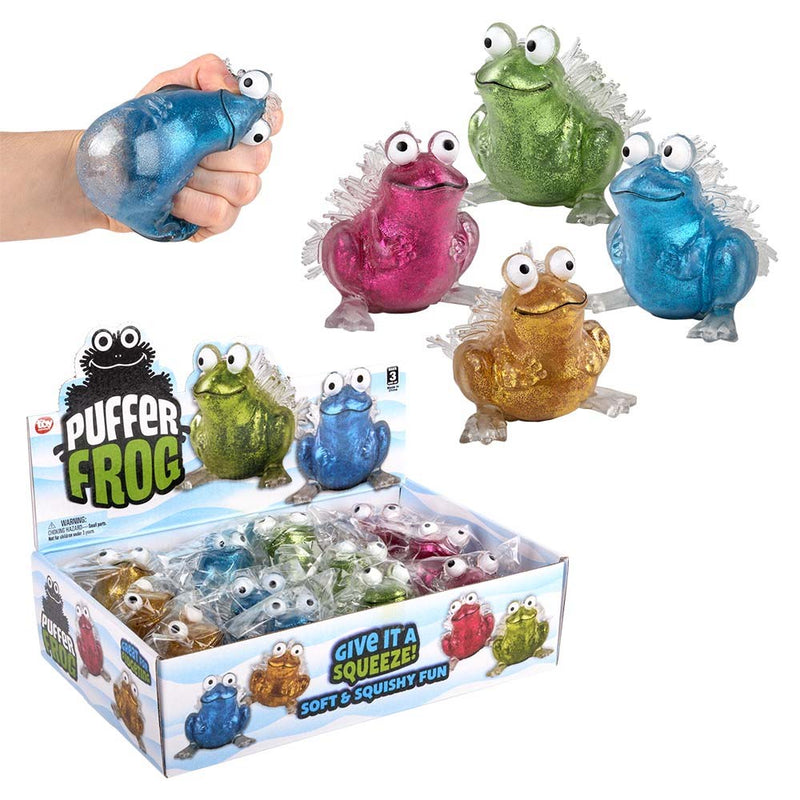 Metallic Puffer Frog Assortment 3.75" (DZ)
