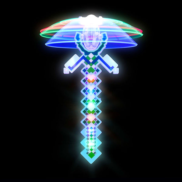 Light Up Pixel Spinner Wand 13"