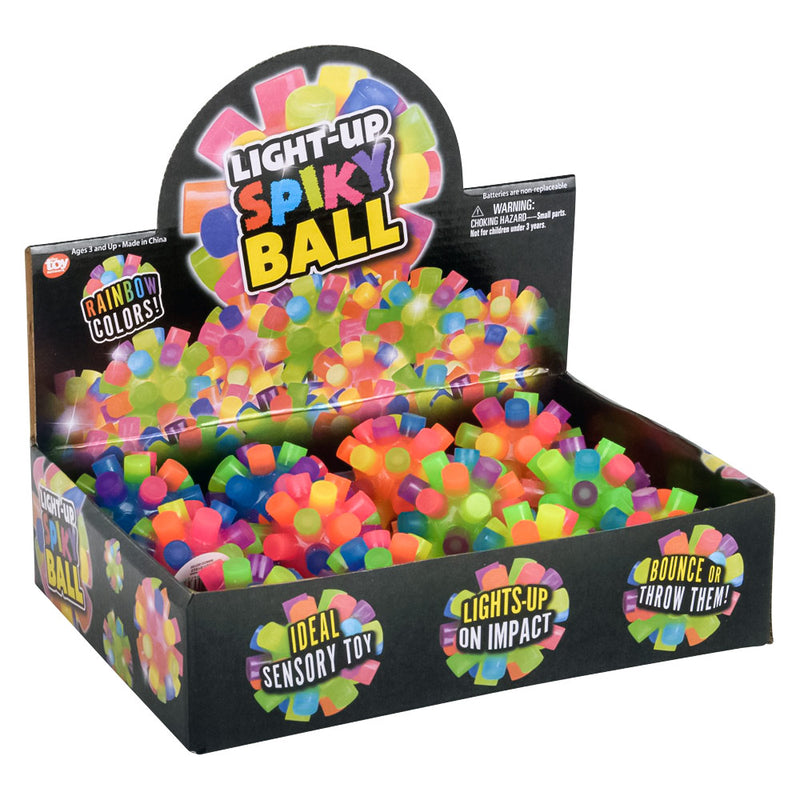 Light Up Rainbow Spiky Ball package