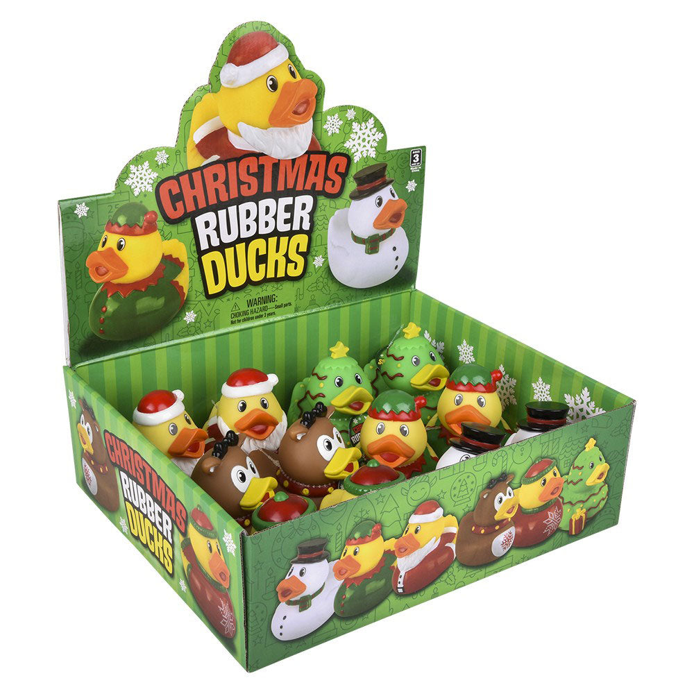 12 Pack 3.5 Holiday Rubber Ducks