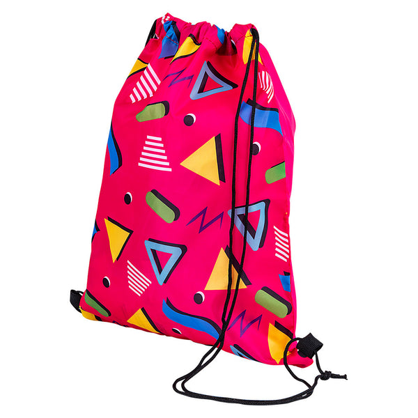 Retro 90s Print Drawstring Backpack