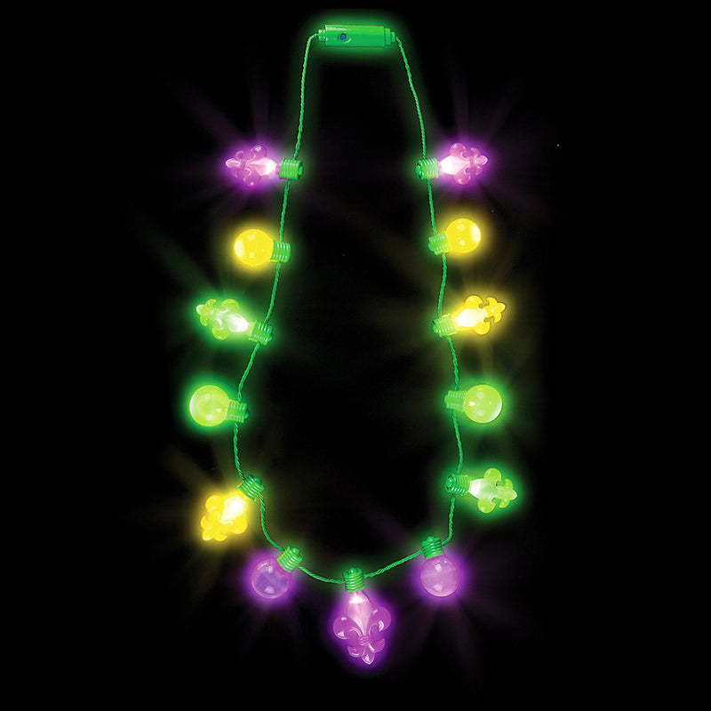 Light Up Fleur De Lis Necklace