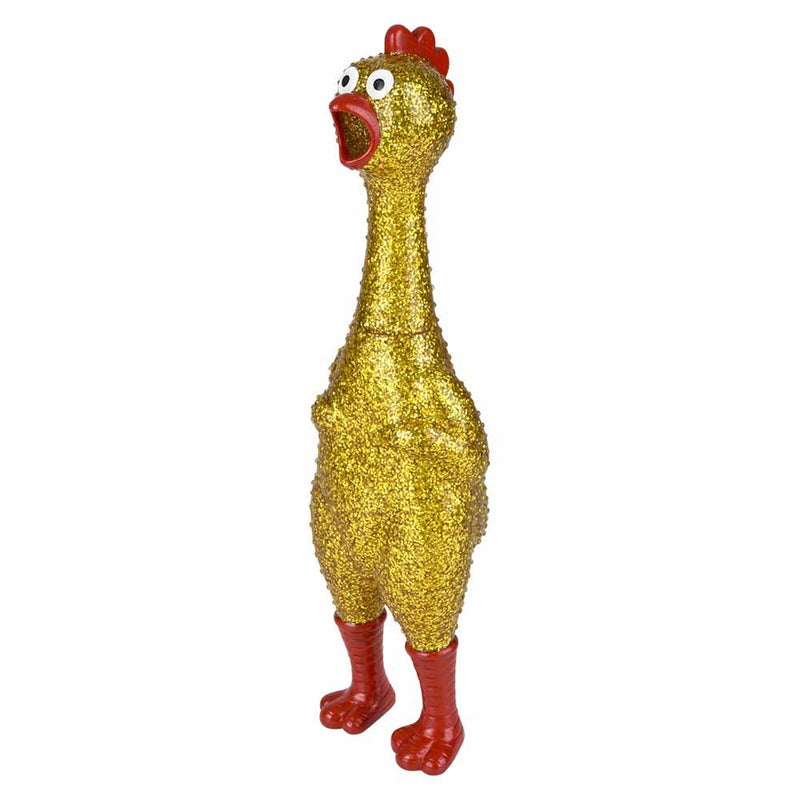 Sparkle Rubber Chicken Assorted 13.25