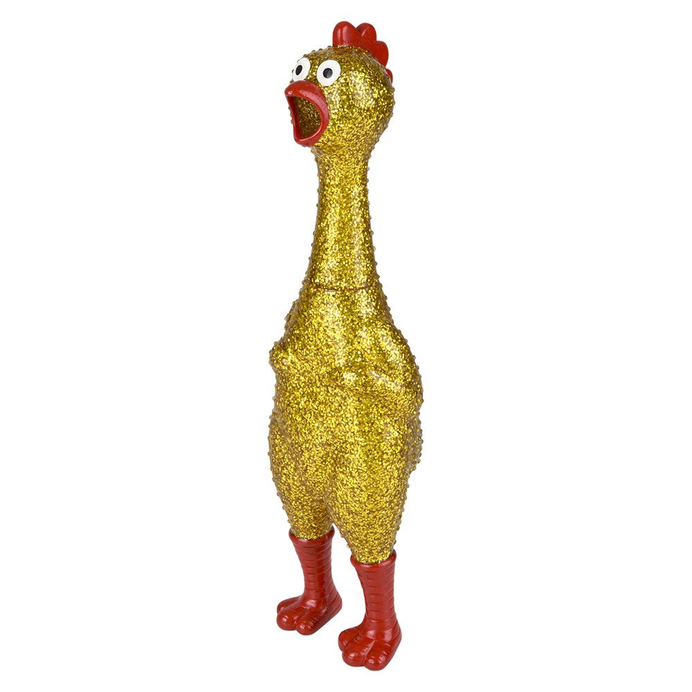 Sparkle Rubber Chicken Assorted 13.25