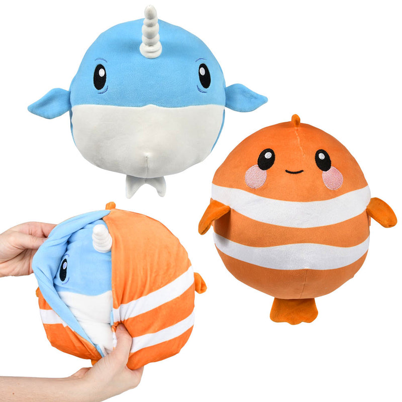 Plush Reverse-Eez Eggamals Sea Life Assorted 8.5"