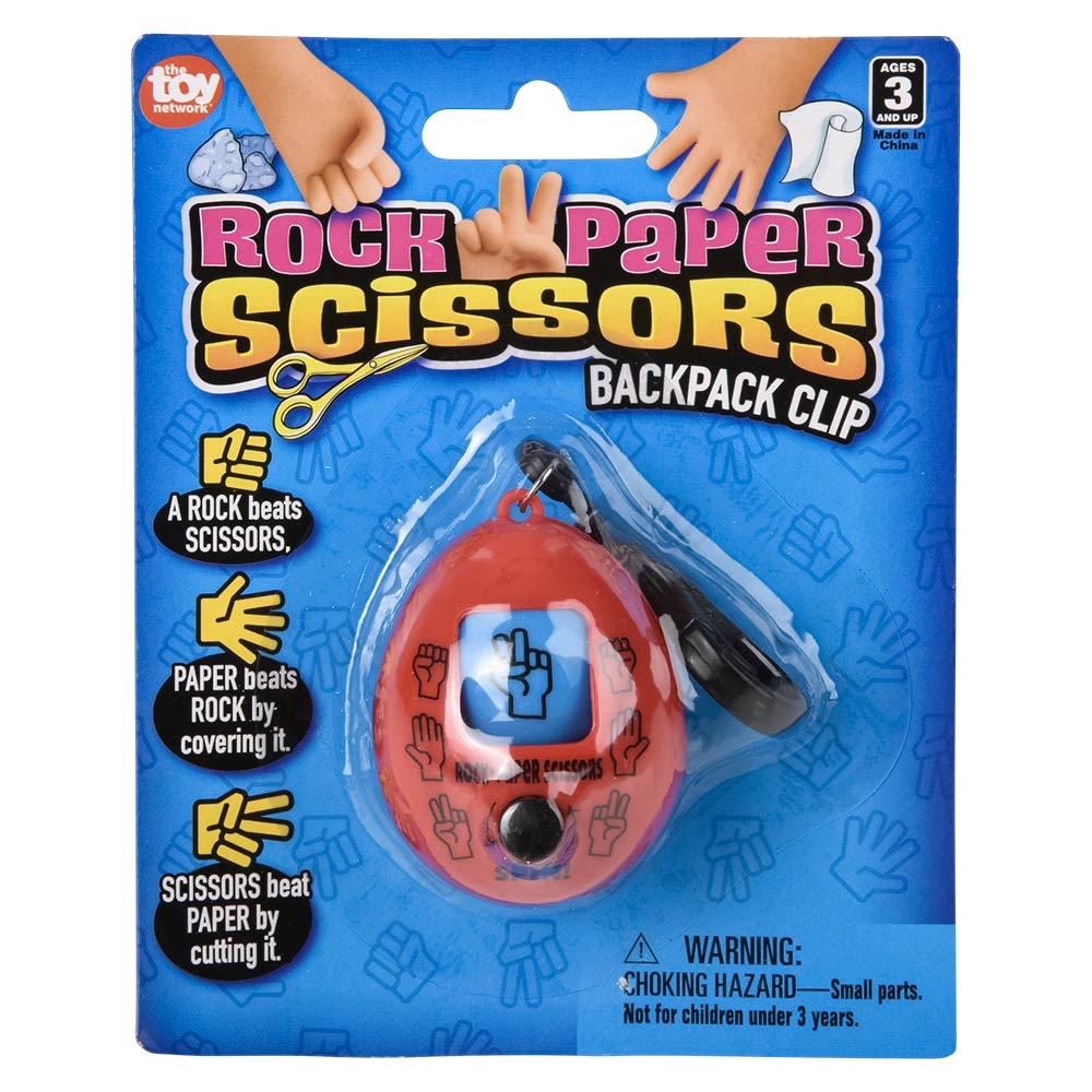 Rock Paper Scissors Backpack Clips 2