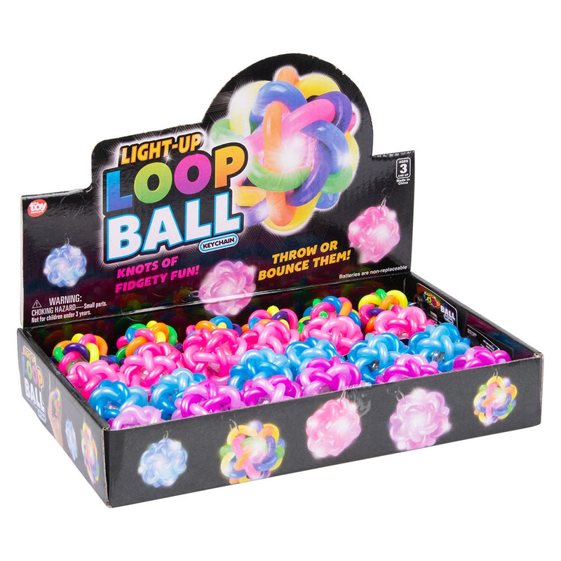 Light Up Loop Ball Backpack Clip 1.5" (24 PACK)