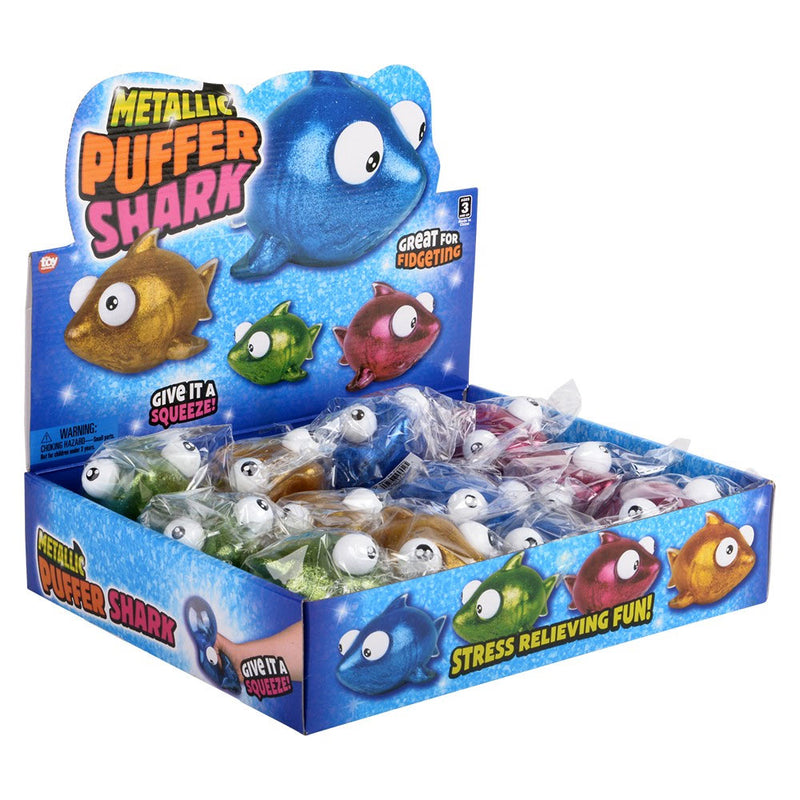 Metallic Squishy Puffer Shark 5" (DZ)