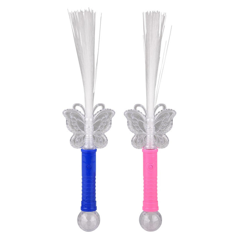 Light Up Magic Butterfly Fiber Wand Assorted 14.5"