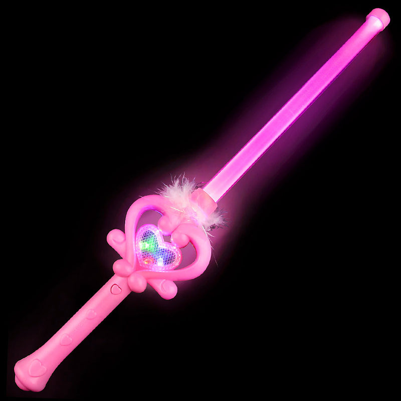 Light Up Princess Feather Wand 13"