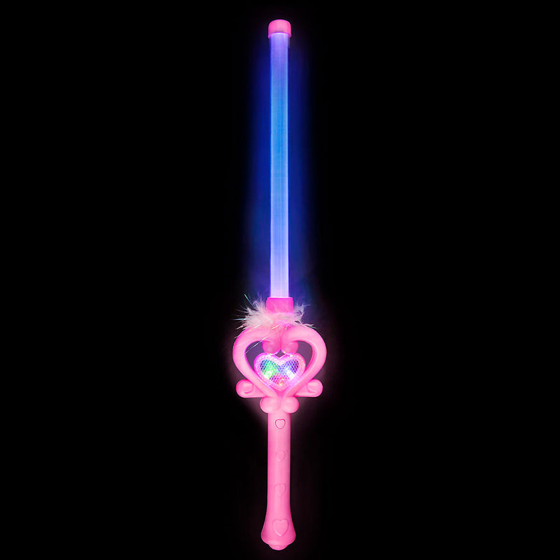 Light Up Princess Feather Wand 13"