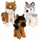 Plush Sitting Dog Assorted 9" (EACH)