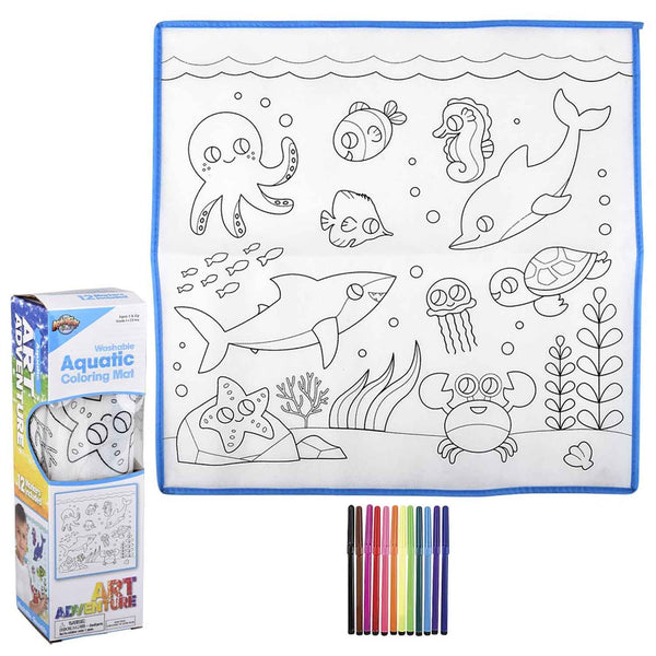 Washable Aquatic Doodle Mat 19.5"