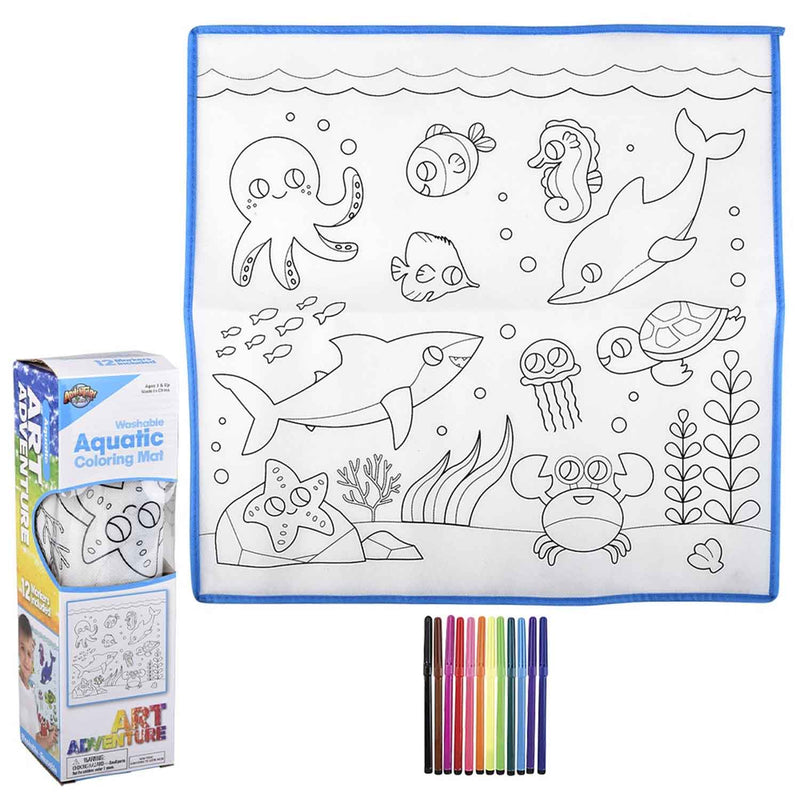 Washable Aquatic Doodle Mat 19.5"