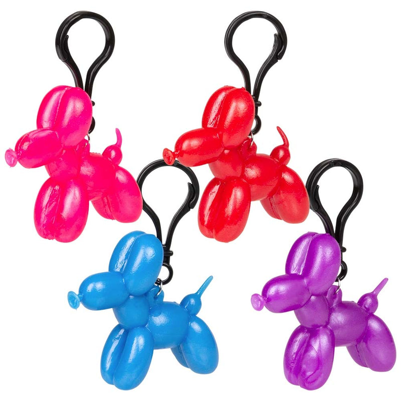 Stretchy Balloon Dog Clip On Assortment (24 PACK)