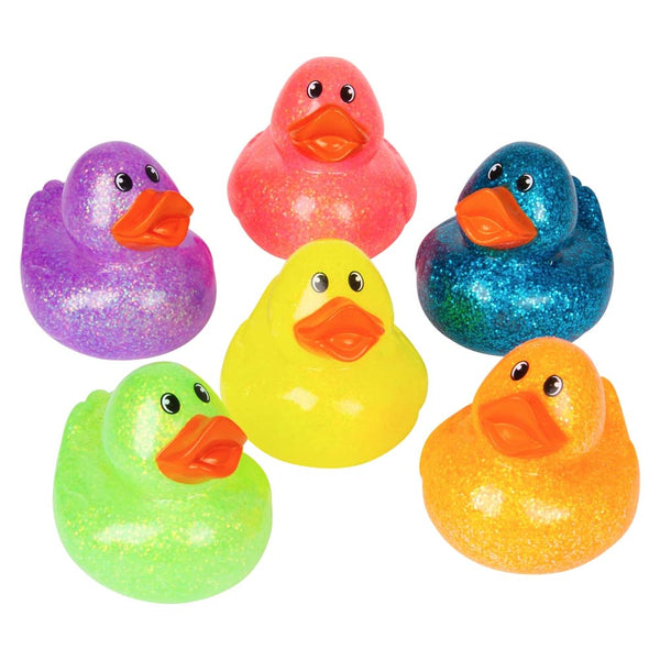 Glitter Rubber Duck Assortment 3.75" (DZ)