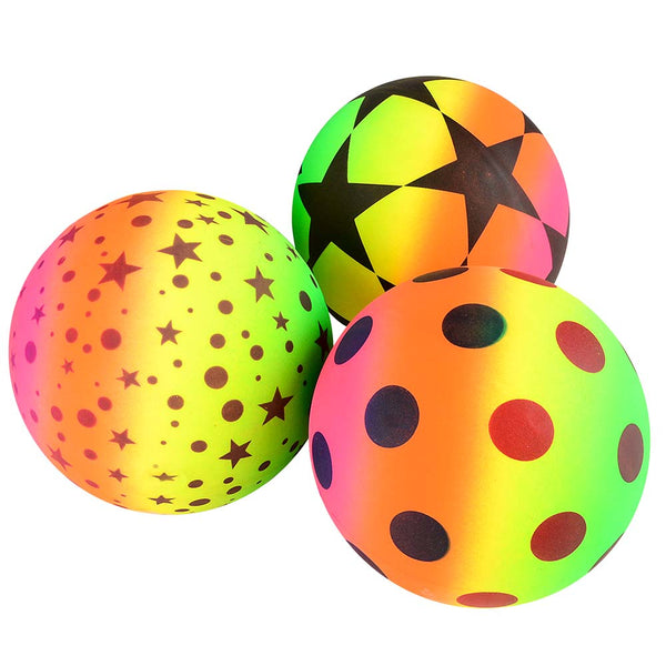 Neon Rainbow Vinyl Ball Assorted 6" (EACH)
