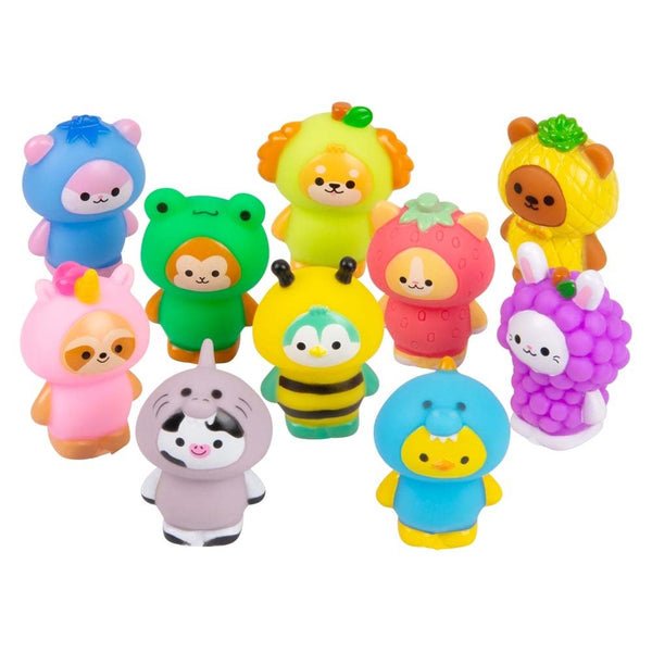 Rubber Kawaii Dressed Animal Assortment 2" (50 PACK)