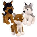 Plush Sitting Dog Assorted 19" (EACH)