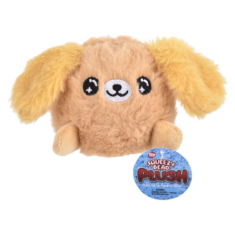 Dog Squeezy Bead Plush Assortment 3" (DZ)