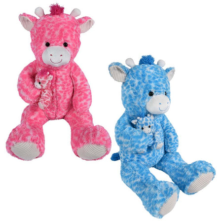 Plush Mamma Giraffe With 7.5" Baby Assorted 42" (EACH)