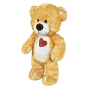 Plush Cotton Candy Natural Heart Bear Assorted 20" (EACH)