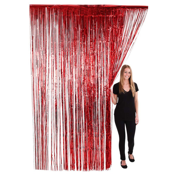 Red Foil Fringe Curtain 36" x 96" (EACH)