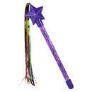 Mardi Gras Star Tinsel Wand Assortment 9" (DZ)