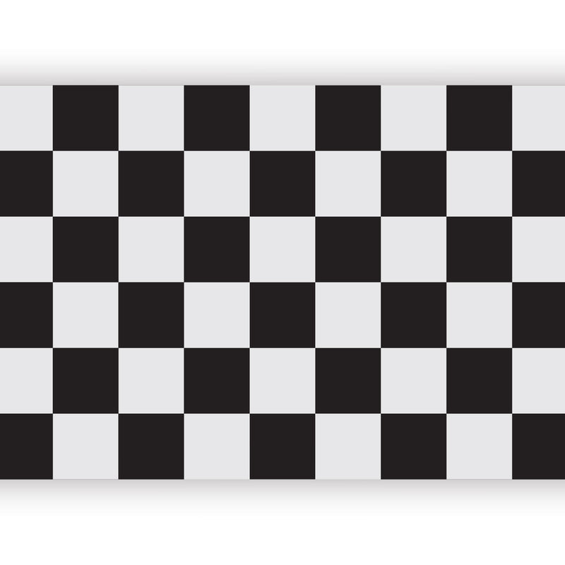Bunting Black White Checkered 300' x 18"