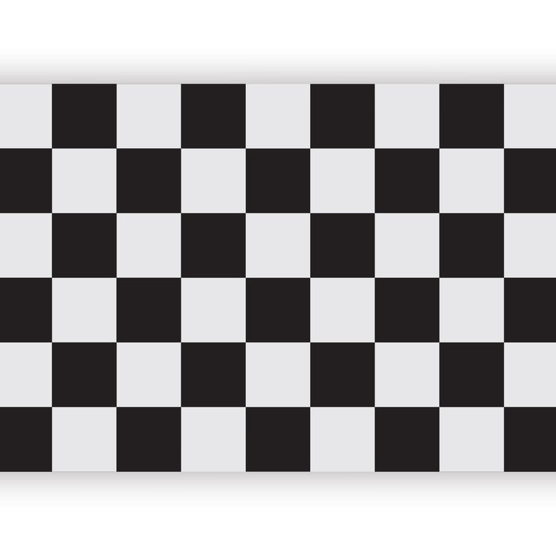 Bunting Black White Checkered 300' x 18"